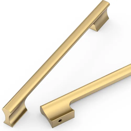 Miniatura 31 de Asidrama - Paquete de 10 manijas de gabinete de cocina color oro cepillado de 3 pulgadas (76mm), accesorios dorados para gabinetes de cocina