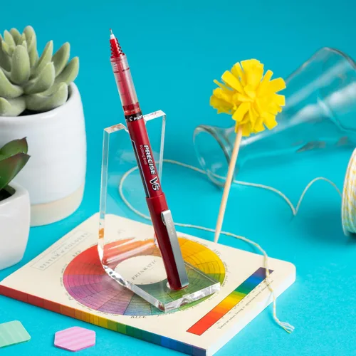 Miniatura 4 de PILOT, Precise V5, Bolígrafos de tinta líquida con tapa, punta extrafina 0.5 mm, rojo, paquete de 12