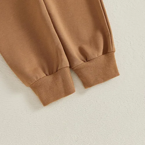 Miniatura 242 de Adobabirl Conjunto de sudadera y pantalones de Halloween para bebé, sudadera y pantalones con parche de calabaza para Halloween, otoño, ropa de bebé