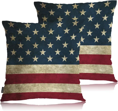 Miniatura 21 de Swono Juego de 2 fundas de almohada de 18 x 18 pulgadas, diseño floral abstracto, fundas de almohada decorativas para interiores y exteriores, sofá