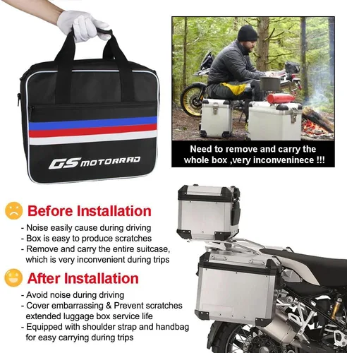 Miniatura 2 de Bolsa de Equipaje Interior de Motocicleta Expandible Estuche Superior Pannier Bolsa de Sillín Para BMW R1200GS R1250GS ADV LC 2004-2022 F850GS