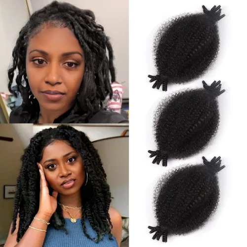 Miniatura 52 de 3 paquetes de cabello trenzado Marley Twist de 8 pulgadas, cabello afro twist elástico preseparado para rastas suaves de imitación, cabello