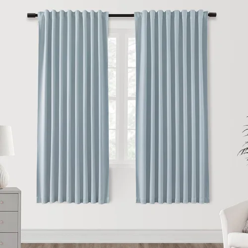 Miniatura 37 de SHINELAND Cortinas opacas cortas para ventanas de dormitorio, cortinas de baño, 45 pulgadas de largo