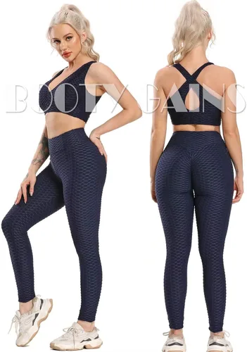 Miniatura 75 de SEASUM - Pantalones de yoga de cintura alta para mujer, con control de abdomen y realce de glúteos, leggings favorecedores para entrenar y correr