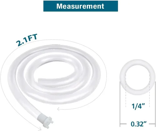 Miniatura 3 de Manguera de tubo de silicona de repuesto de grado alimenticio para bomba de botella de agua de 5 galones, manguera de goma extendida y gruesa