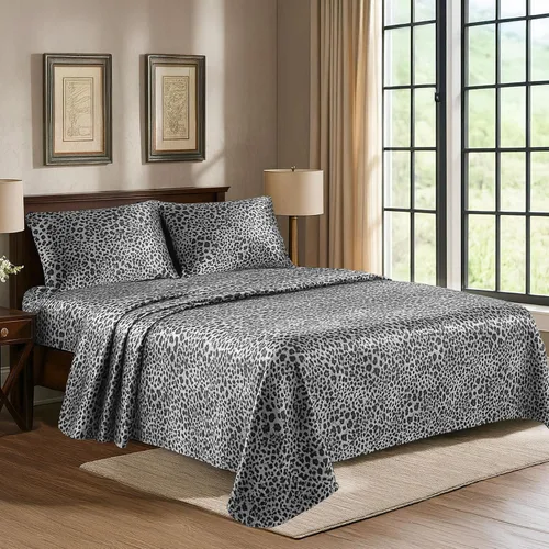 Miniatura 20 de Pure Bedding Sábanas de satén individuales [3 piezas, plateadas] Juego de sábanas sedosas de lujo para hotel, juego de sábanas de microfibra extra