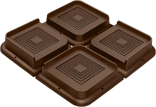 Miniatura 19 de ANNKUT Elevadores de cama de 1 pulgada resistentes, elevadores de muebles para cama, escritorio, mesa, sofá, sofá, elevadores de cama de gran
