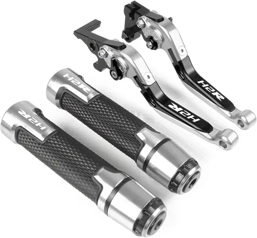 Miniatura 12 de Para Kawasaki H2 H2R 2015-2016 Accesorios de motocicleta CNC ajustable plegable freno embrague palancas manillar mano apretones logotipo motocicleta