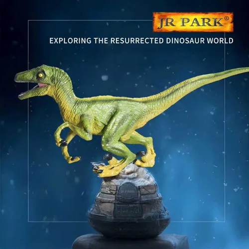 Miniatura 6 de JR PARK 2 Piezas Juguetes de Dinosaurio, Figura de Acción de Dinosaurio Verde Velociraptor Grande de 15.5″, Juguetes de Dinosaurios Realistas