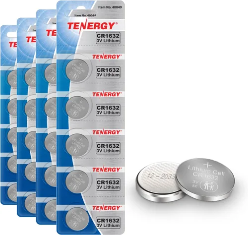 Miniatura 7 de Tenergy CR1632 - Celda de botón de litio de 3 V, para relojes, llaveros, calculadoras, dispositivos médicos y más, 10 unidades (paquete de 2)