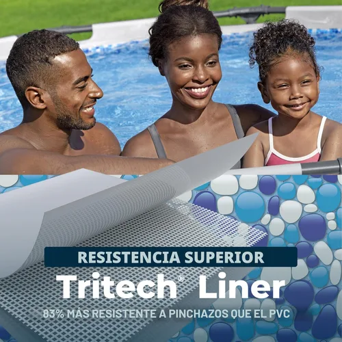 Miniatura 6 de Piscina Bestway Steel Pro sobre suelo, Azul