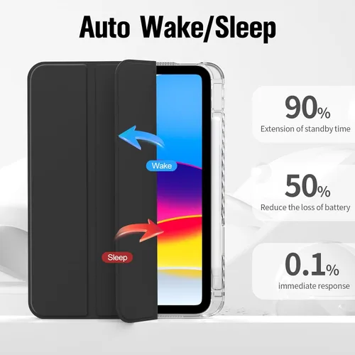 Miniatura 4 de Funda para iPad (A16) de 11ª generación de 11 pulgadas 2025, funda para iPad de 10.9 pulgadas 2022 de 10.9 pulgadas con soporte para lápices, funda
