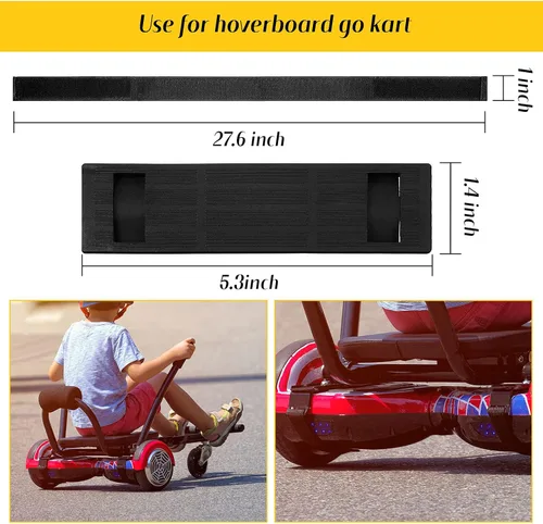 Miniatura 2 de 8 correas ajustables de fijación para asiento de aeropatineta y 4 correas protectoras para carrito de hoverboard, cable de sujeción de gancho