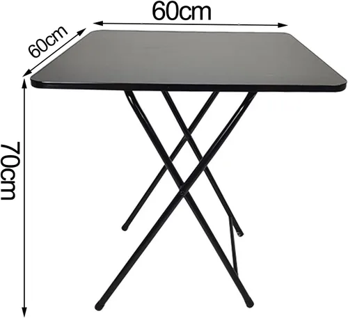 Miniatura 2 de HEVIRGO Mesa cuadrada plegable, mesa de oficina, mesa cuadrada portátil con patas plegables para interiores y exteriores, 4 personas comercial/hogar
