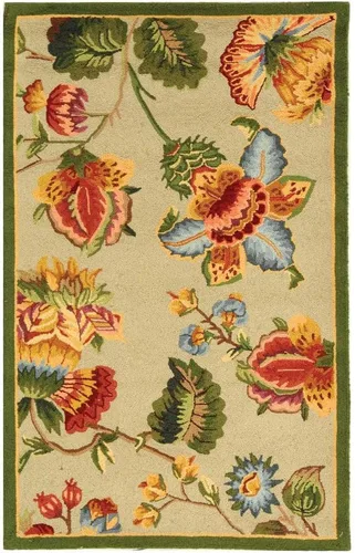 Miniatura 20 de SAFAVIEH Chelsea Collection - Alfombra decorativa de 2 pies 6 pulgadas x 4 pies, color marfil, lana de campo francesa enganchada a mano, ideal