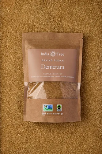 Miniatura 2 de India Tree Azúcar Demerara, 1 lb (paquete de 4) Large Golden Crystals