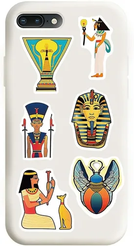 Miniatura 6 de Paquete de 50 calcomanías del Antiguo Egipto, vinilo impermeable, mitología egipcia, arte faraónico, esfinge, pirámides para laptop, álbumes