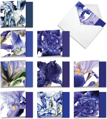 Miniatura 9 de The Best Card Company Juego de 10 tarjetas de agradecimiento surtidas de 4 x 5.12 pulgadas con sobres (10 diseños, 1 cada uno) elegantes flores