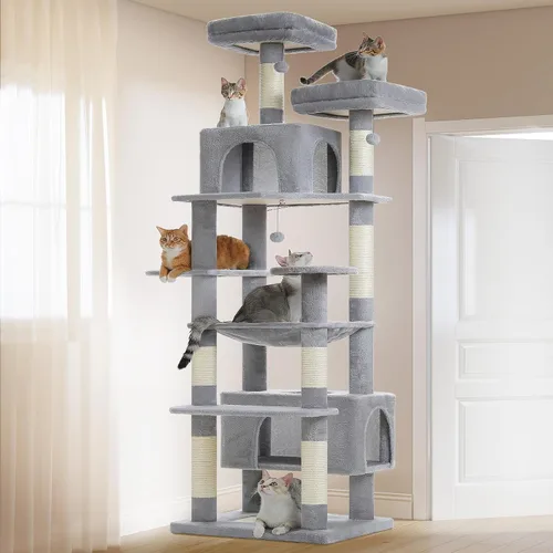Miniatura 14 de PAWZ Road Árbol grande para gatos, torre para gatos de 72 pulgadas para gatos grandes, condominio para gatos con postes rascadores y almohadillas