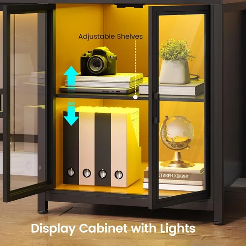 Miniatura 5 de SEDETA Escritorio para juegos en forma de L, escritorio grande para computadora de 78.7 pulgadas con cajones, toma de corriente y luz LED, Negro