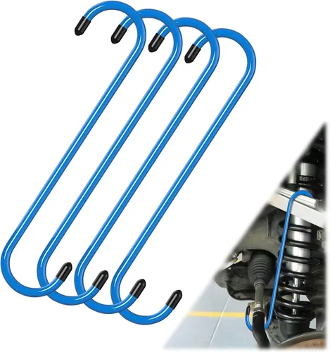 Miniatura 17 de 2 ganchos para pinzas de freno con puntas de goma, acero duradero, herramientas automotrices a prueba de óxido para frenado, eje, suspensión