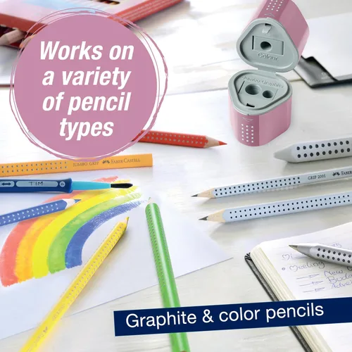 Miniatura 5 de Faber-Castell Sacapuntas Grip Trio: Sombras de rosas