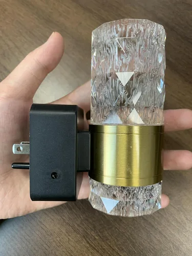 Miniatura 9 de Luces LED de noche de acrílico regulables, sensor de atardecer a amanecer, paquete de 2 Brillo ajustable de 0-100 lúmenes. Ambiente de oro cálido