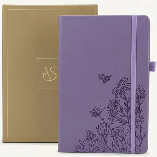 Miniatura 9 de VIVID SCRIBBLES Diario punteado – Papel blanco grueso a prueba de sangrado de 160gsm – 200 páginas de cuadrícula de puntos numerados – Cuaderno