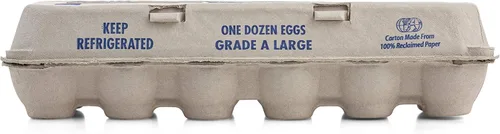 Miniatura 3 de MT Products - Cartones de huevos vacíos impresos con capacidad para hasta doce huevos, 1 docena grande, caja de huevos de papel de pulpa natural