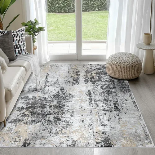 Miniatura 20 de 5x7 Area Rugs for Living Room Rug Washable: Abstract Rug for Dining Room Bedroom Carpet Non Slip 5 by 7 Indoor Modern Nursery Home Office Beige