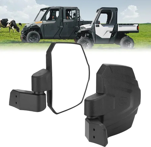 KEMIMOTO Espejos laterales mejorados, de gran tamaño, montados en puerta, compatibles con Polaris Ranger 1000 570 Northstar XP SP 2018-2025 2026,