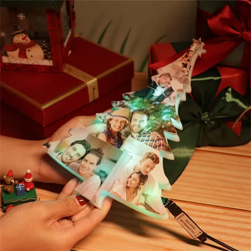 Miniatura 4 de Luces de fotos personalizadas para árbol de Navidad, 10 fotos, lámpara LED de mesa familiar de Navidad para boda, fiesta, decoración de vacaciones