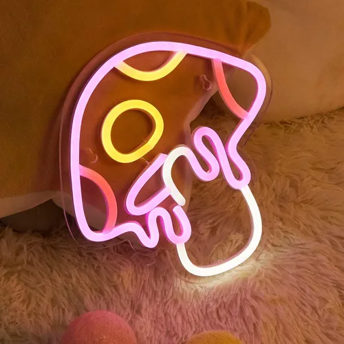 Miniatura 8 de Letrero de neón LED con forma de hongo de neón, luz nocturna alimentada por USB, arte de pared 3D y sala de juegos, dormitorio, sala de estar, rojo