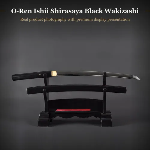 Miniatura 2 de Handmade Sword - Totalmente funcional Kill Bill O-Ren Ishii Shirasaya Wakizashi, arcilla de acero al carbono 1095 templada, espiga completa