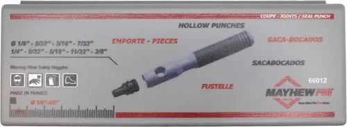Miniatura 4 de Mayhew Tools 66012 - Punzón hueco, juego de 10 piezas, color negro