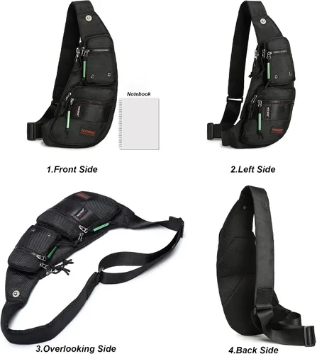 Miniatura 19 de Nicgid Sling Bag - Mochila bandolera para hombre), LYSB01NH075BJ-SPRTSEQIP