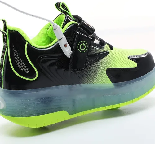 Miniatura 3 de Zapatos de rodillo recargables para niños y niñas de 6 a 14 años con luz LED, tenis para jugar al aire libre, cumpleaños
