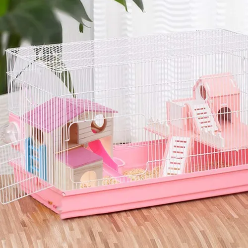 Miniatura 7 de kathson Casa de hámster para animales pequeños para mascotas con divertida escalera de escalada deslizante de madera para jugar juguetes masticables