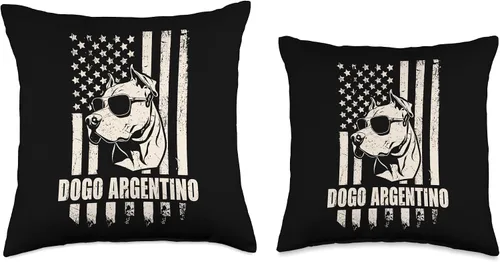 Miniatura 3 de Dogo Argentino Dog Sunglasses Gifts for Men Women Dogo Argentino American Flag USA - Cojín patriótico para amantes de los perros, 16 x 16 pulgadas