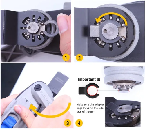 Miniatura 6 de EZARC Cuchillas oscilantes de titanio, cuchillas multiherramienta oscilantes para metal, clavos de madera, corte de tornillos, plástico, paquete de 3