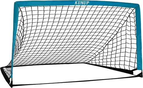 Miniatura 30 de Portería de fútbol portátil de 5 x 3, 6 x 4, 9 x 5 pies, para patio trasero, red de práctica de fútbol plegable con bolsa de transporte para niños