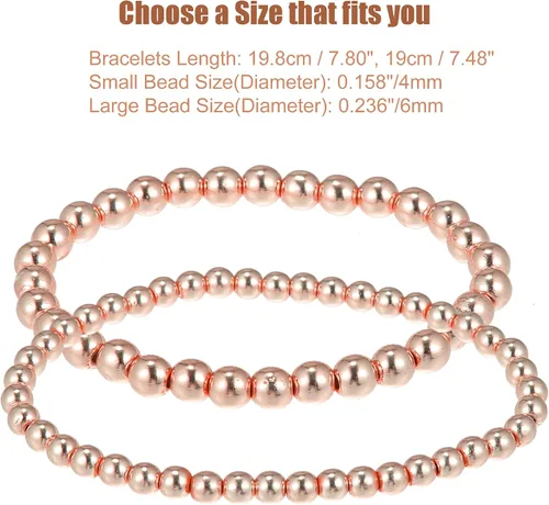 Miniatura 4 de VOCOSTE Pulsera de cuentas para mujer kit de pulsera elástica elástica apilable