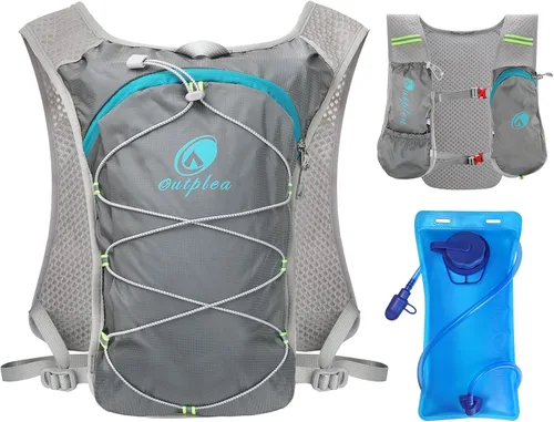 Miniatura 9 de Mochila de hidratación ligera con bolsa de agua de 2 L para hombres y mujeres, pequeñas mochilas de agua para correr, chaleco para senderismo
