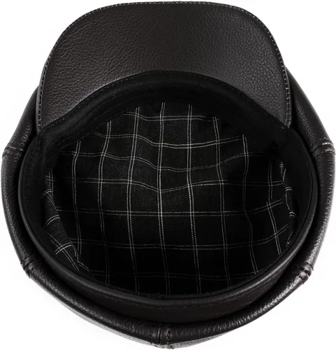Miniatura 6 de Gorra plana de Newsboy para hombre, 100% piel de vaca genuina, Gatsby Ivy Golf Cabbie Hat Marrón