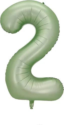 Miniatura 6 de Globos de papel aluminio verde Oliver número 0, 40 pulgadas