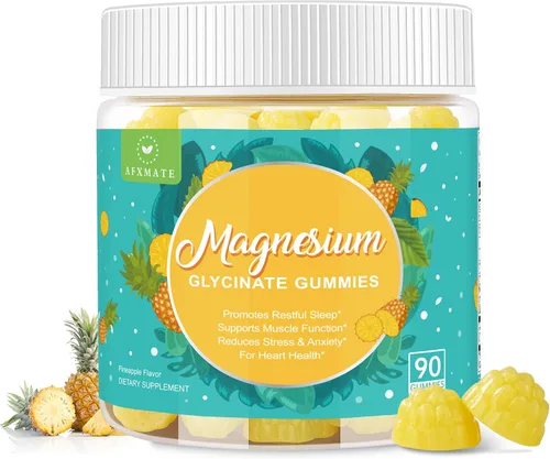 Miniatura 10 de 90 Count Magnesium Glycinate Gummies 600 mg - Sugar Free Magnesium Supplement for Adults with Glycinate & Malate, L-Theanine, Ashwagandha, Zinc
