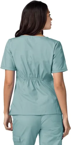 Miniatura 3 de Universal - Conjunto de pantalón y blusa para mujer, cuello en V, elásticos, de meter