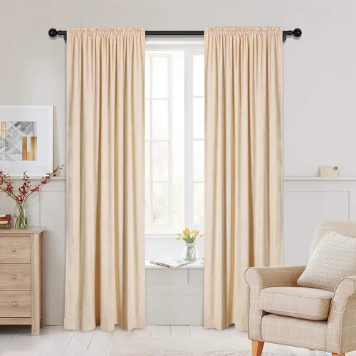 Miniatura 24 de Cortinas de doble cara de felpilla para cortina de cocina, cenefa para sala de estar