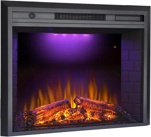 Miniatura 4 de Valuxhome Chimenea eléctrica, inserto de chimenea eléctrica de 33 pulgadas, calefactor de chimenea con protección contra sobrecalentamiento, sonido
