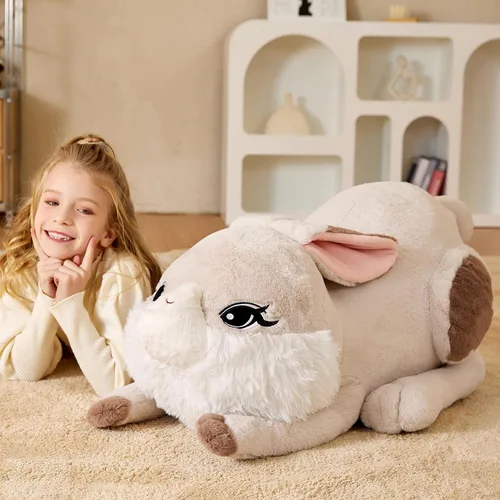 Miniatura 2 de EARTHSOUND Juguete de peluche con diseño de conejo gigante, conejo de 23 pulgadas de tamaño grande, juguetes suaves de tamaño jumbo, lindo y enorme